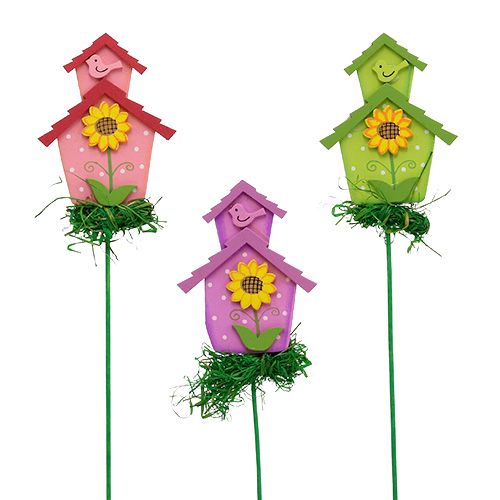 Floristik24 Clou de fleur avec maison colorée 12pcs
