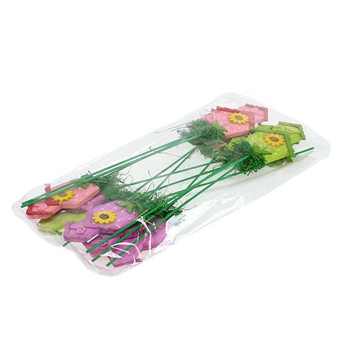 Floristik24 Clou de fleur avec maison colorée 12pcs