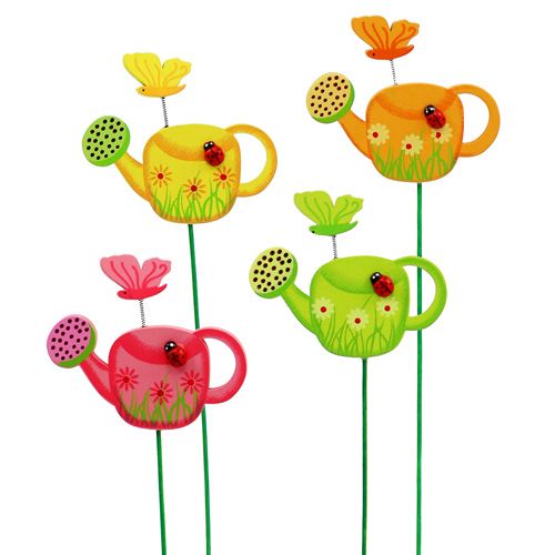 Article Bouchon fleur arrosoir bouchon de jardin coloré décoration printanière 16 pièces