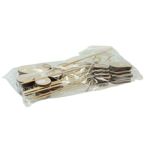 Article Bouchon à fleurs papillon en bois fleurs décoratives 9cm 12 pcs