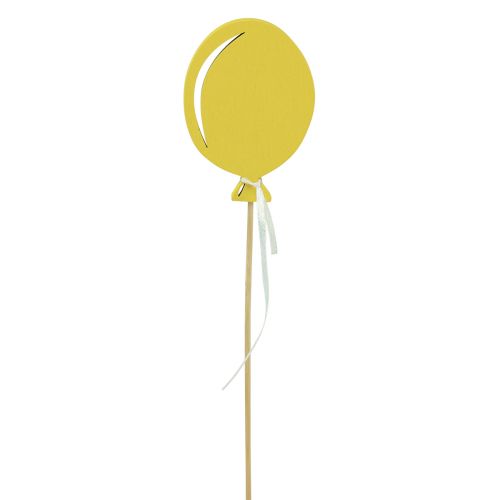 Floristik24 Bouchon de fleur bouquet décoration gâteau ballon jaune 28cm 8pcs