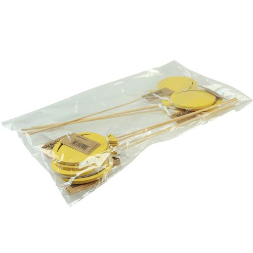 Article Bouchon de fleur bouquet décoration gâteau ballon jaune 28cm 8 pcs