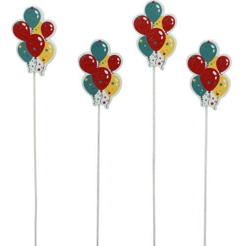 Article Bouchon de fleur bouquet ballons décoratifs pour gâteau coloré 26 cm 15 pcs