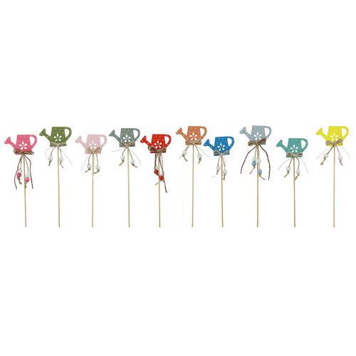 Article Bouchon de fleur arrosoir à pois bois décoratif 4,5×7cm 10 pcs