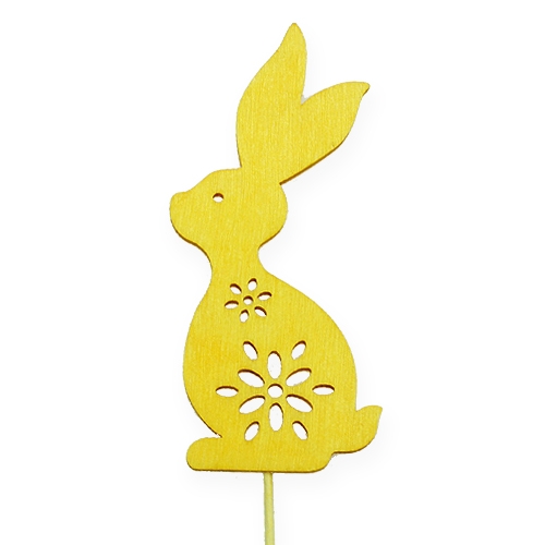Floristik24 Plug décoratif lapin, 3 couleurs, 8 cm, 18 pièces