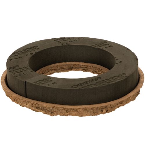 Lot de 2 anneaux en mousse florale OASIS® Renewal® Floral Foam Biolit®, 24 cm, pour couronnes