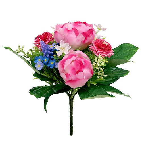 Floristik24 Bouquet de fleurs avec pâquerettes rose 23 cm