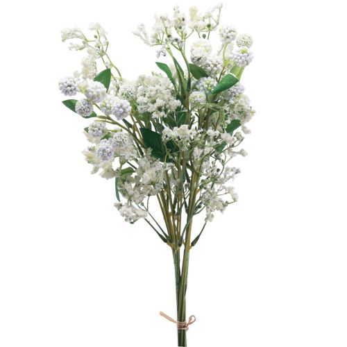 Floristik24 Bouquet de fleurs artificielles fleurs en soie branche de baies blanc 48cm