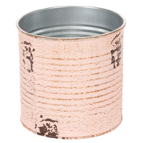 Article Pot de fleurs décoratif en métal saumon, décoration estivale Ø11cm H10.5cm
