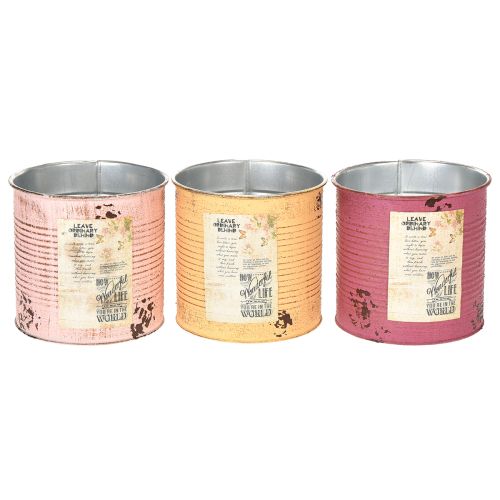 Article Pot de fleurs vintage de 15 cm (lot de 3) pour la décoration du salon et du bureau