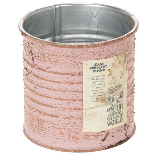 Article Pot de fleurs décoratif rond en métal antique rose, Ø8 cm H7,5 cm