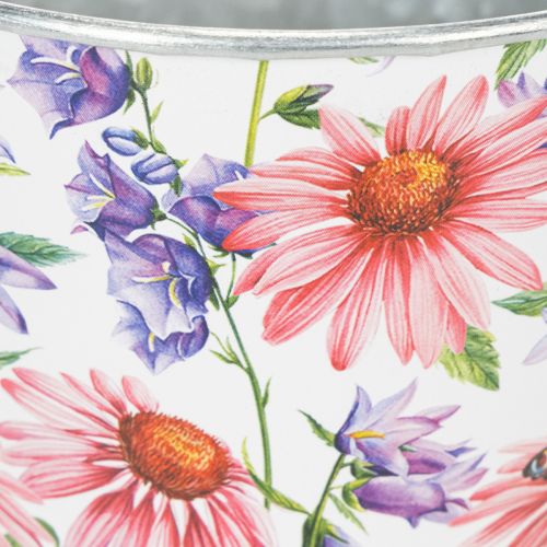 Article Pot de fleurs, décoration printanière, jardinière, métal, Ø14cm H12,5cm
