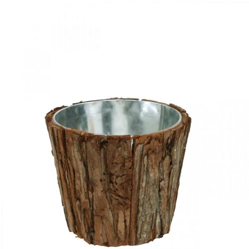 Floristik24 Jardinière, cache-pot haut, décoration écorce d&#39;arbre Ø14cm H12.5cm