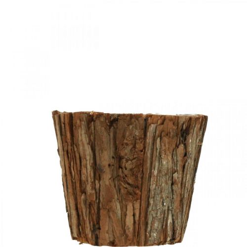 Floristik24 Jardinière, cache-pot haut, décoration écorce d&#39;arbre Ø14cm H12.5cm