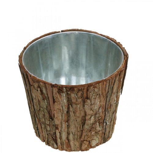 Article Jardinière, cache-pot haut, décoration écorce d&#39;arbre Ø19cm H15.5cm