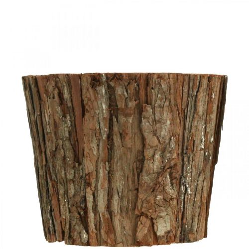 Floristik24 Jardinière, cache-pot haut, décoration écorce d&#39;arbre Ø19cm H15.5cm