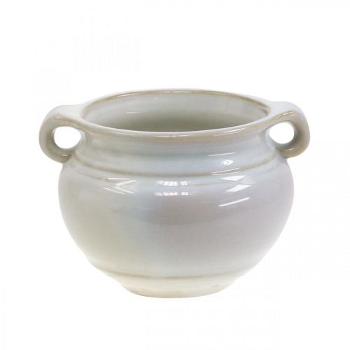 Article Cache-pot avec anse cache-pot en céramique blanc Ø10cm