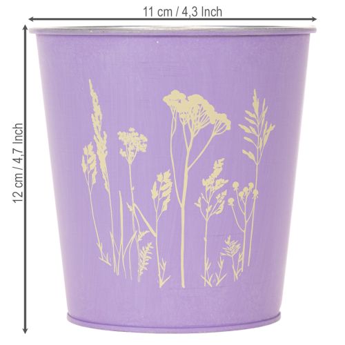 Pot de fleurs rond aux couleurs pastel, orné de motifs floraux, pour plantes d'intérieur, 12 cm, lot de 3. | Floristik24.fr