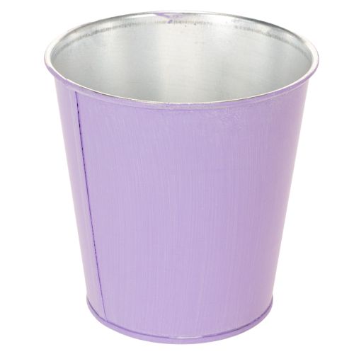 Set de 3 cache-pots en métal motif floral pastel diamètre 10 cm | Floristik24.fr
