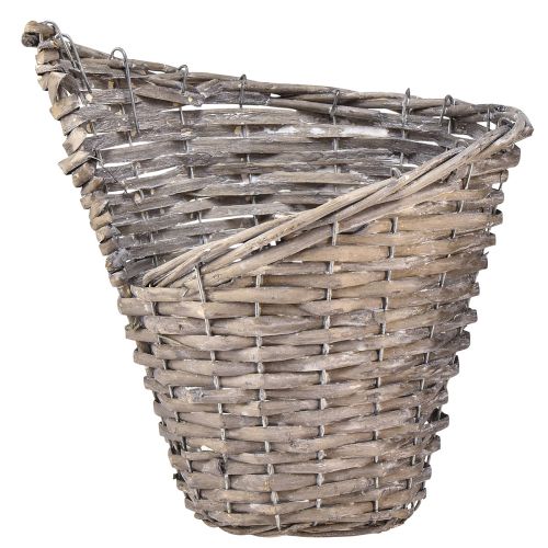Article Pot de fleurs panier à plantes saule naturel Ø12,5cm/20cm lot de 2
