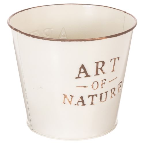 Pot de fleurs en zinc Art of Nature Crème Ø17,5 cm H15 cm | Floristik24.fr