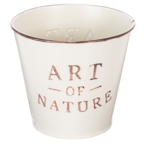 Pot de fleurs en zinc, couleur crème, Ø15cm H13,5cm acheter | Floristik24.fr