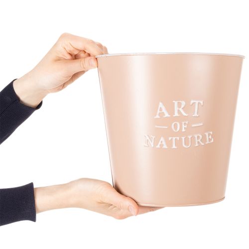 Article Pot de fleurs en zinc, jardinière en métal, rose antique, Ø 22 cm H 21 cm