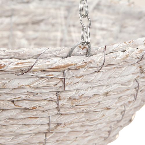 Article Pot de fleurs suspendu en paille blanc naturel Ø28cm H15cm 2pcs