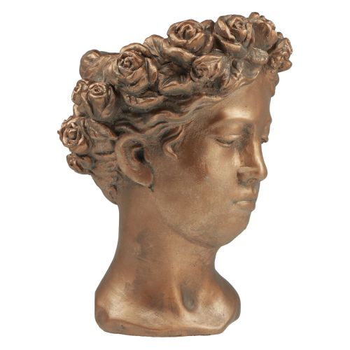 Floristik24 Pot de fleur visage tête de plante jardinière béton H27,5cm