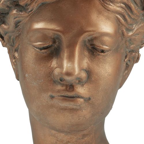 Article Pot de fleur visage tête de plante jardinière béton H27,5cm