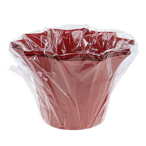 Article Pot de fleurs en plastique rouge Ø12cm 10pcs