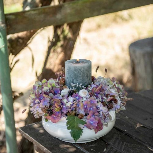 Floristik24 Cache-pot avec anse cache-pot en céramique blanc Ø26.5cm