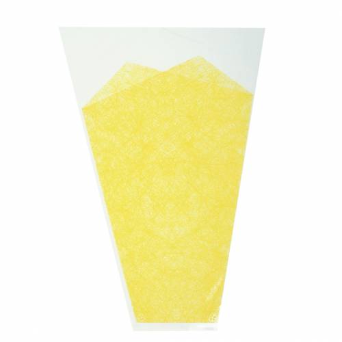 Sac à fleurs motif jute jaune L36cm l25cm - 12cm 50 pcs