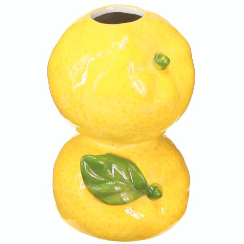 Vase à fleurs citron vase en céramique décoration méditerranéenne H13cm