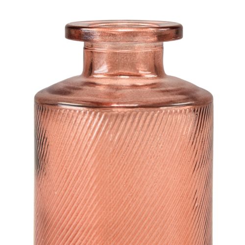 Article Vase à Fleurs Mini Verre Décoration Rétro H13cm Orange 4pcs