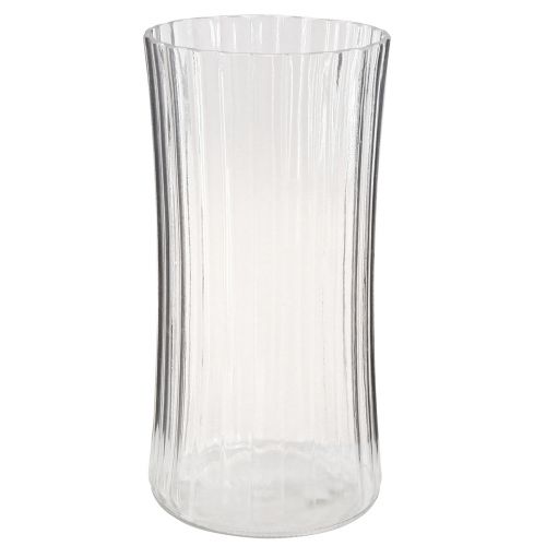 Vases à fleurs en verre vase rétro clair Ø12cm H24cm 2pcs