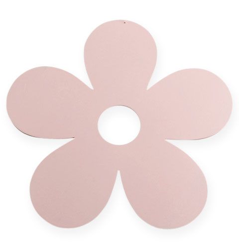 Floristik24 Fleur en bois à suspendre Ø25cm rose
