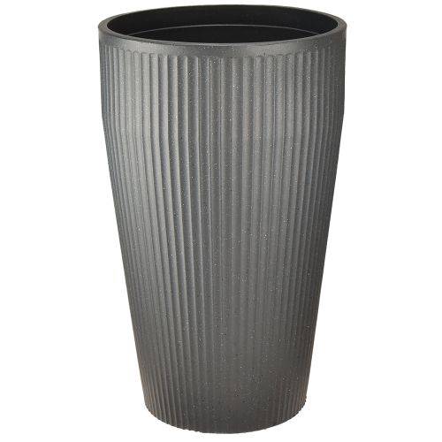 Floristik24 Vase de sol en plastique anthracite Ø28cm H46,5cm