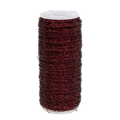 Floristik24 Fil effet bouillon Ø0.30mm 140m Bordeaux