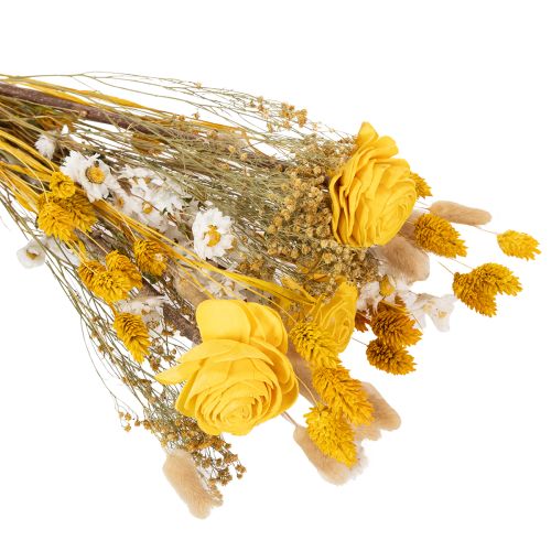 Article Bouquet de roses séchées en bois de Sola. Bouquet élégant pour une décoration intérieure naturelle. 50 cm