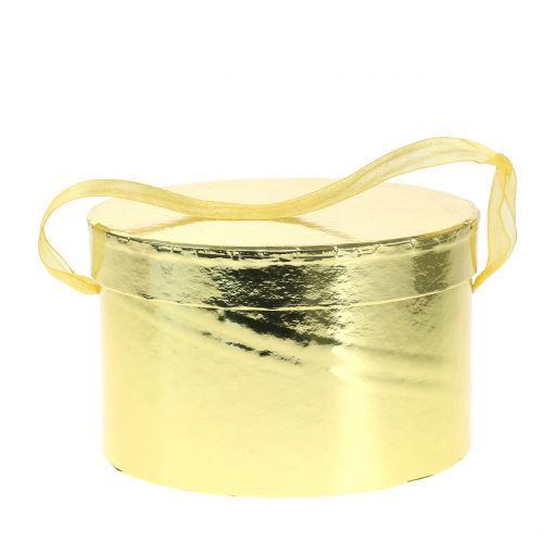 Floristik24 Boîte à fleurs or Ø14 / 16cm 2pcs