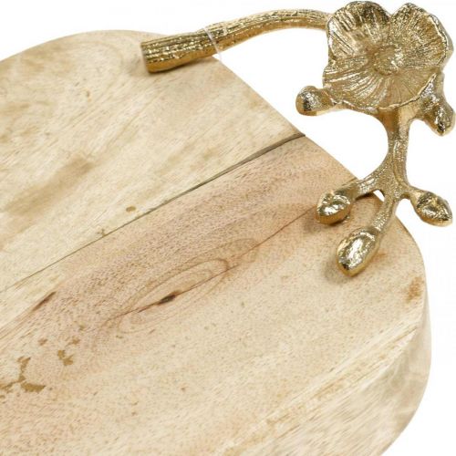Floristik24 Plateau en bois à décor de fleurs de cerisier, bois de manguier, décoration de table L50cm