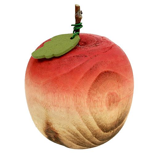 Floristik24 Assortiment de poire et pomme en bois 6.5cm-8.5cm 4pcs