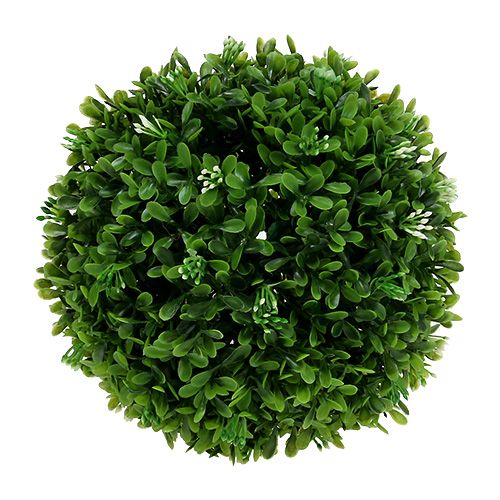 Floristik24 Boule de buis avec fleurs boule décorative vert Ø18cm 1 pc