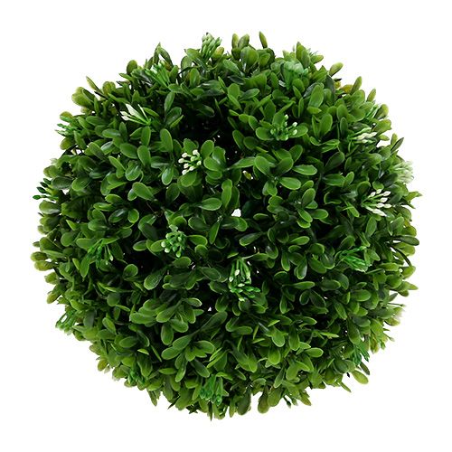 Floristik24 Boule de buis avec fleurs boule décorative vert Ø18cm 1pc