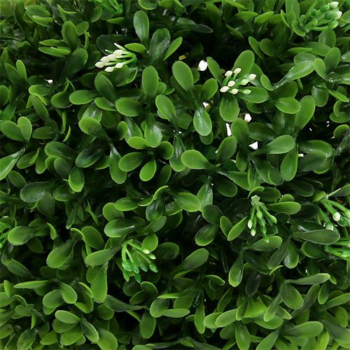 Floristik24 Boule de buis avec fleurs boule décorative vert Ø18cm 1 pc