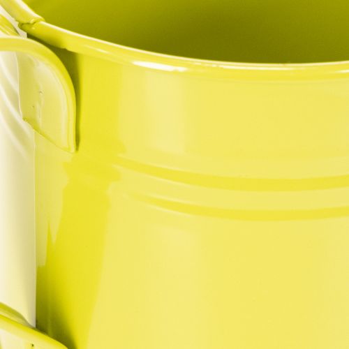 Arrosoir décoratif coloré, Ø 11 cm, H 9,5 cm, pour le jardinage, décoration de table printanière, en métal, lot de 8 | Floristik24.fr