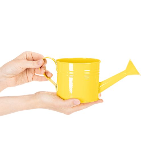 Arrosoir décoratif coloré, Ø 11 cm, H 9,5 cm, pour le jardinage, décoration de table printanière, en métal, lot de 8 | Floristik24.fr