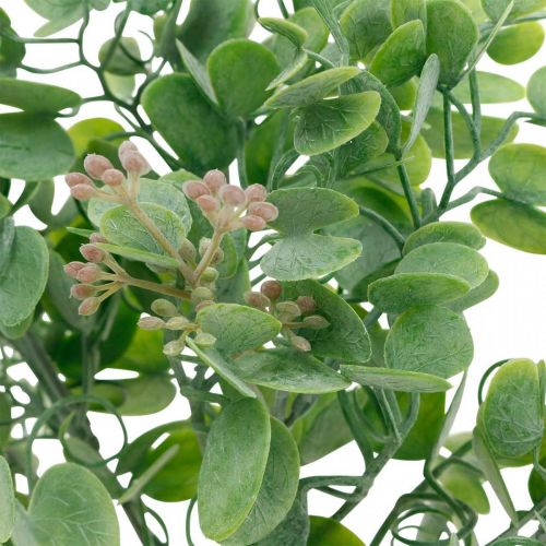 Article Décoration de mariage branches d'eucalyptus avec fleurs bouquet décoratif vert, rose 26cm