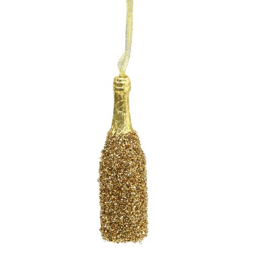 Floristik24 Bouteille de Champagne pour suspendre or clair 13,5cm